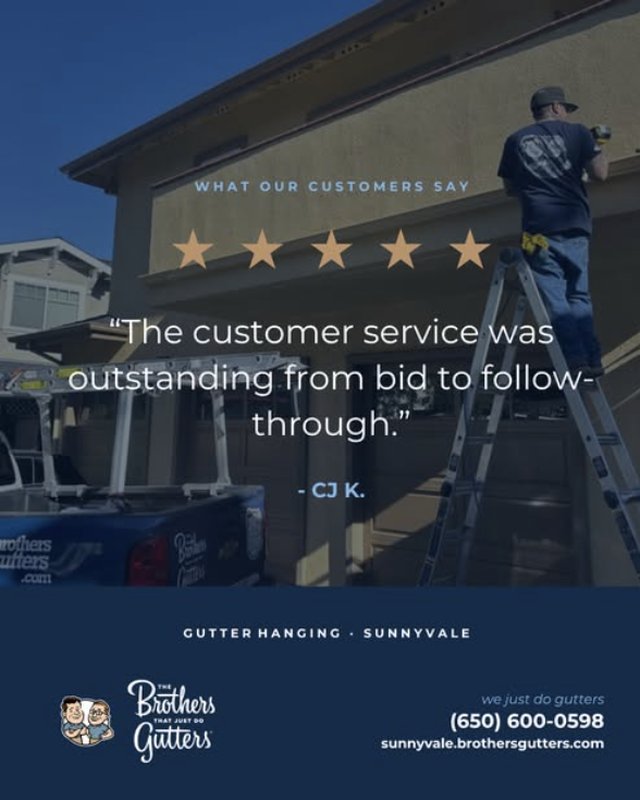 Customer review graphic quoting a Sunnyvale homeowner