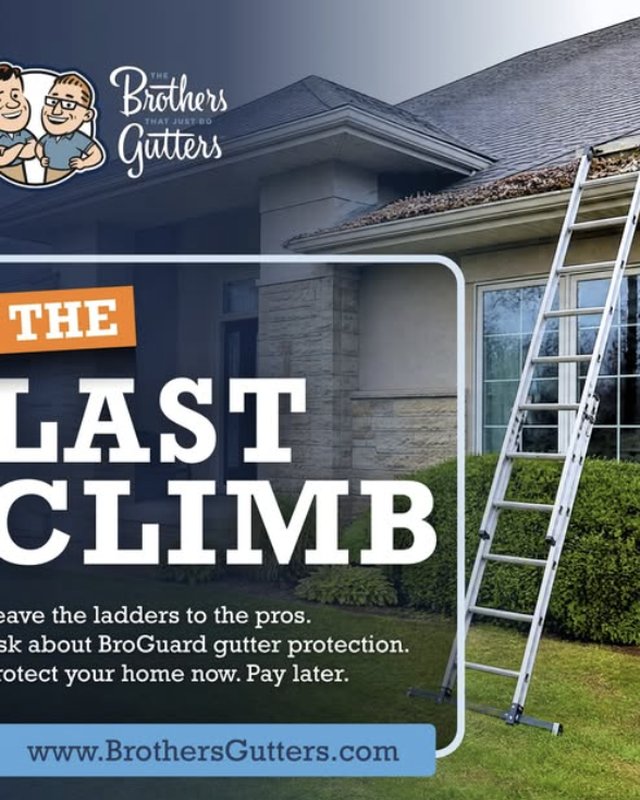 The Last Climb graphic about BroGuard gutter protection