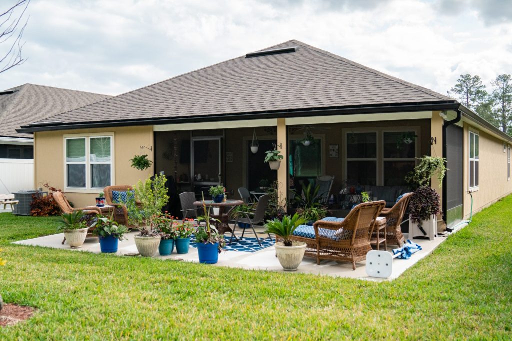 Gutters on a single-story ranch home